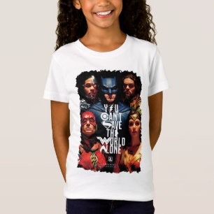 Camiseta Liga da Justiça  Você não pode salvar o mundo s