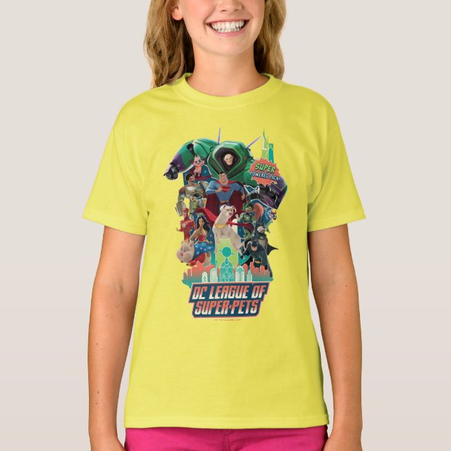 Camiseta Liga DC de Super Pets Batalha por Metrópolis (Frente)