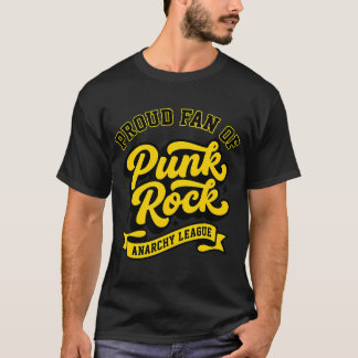 Camiseta Liga de Anarquia do Retro Punk Rock Amarelo Vintag