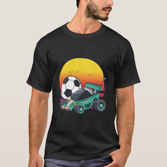 Camiseta Liga de Carros de Futebol RC Rocket (Frente)
