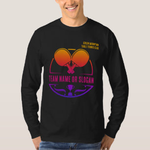 Camiseta Liga do Clube de Nomes da Equipe de Tênis Personal