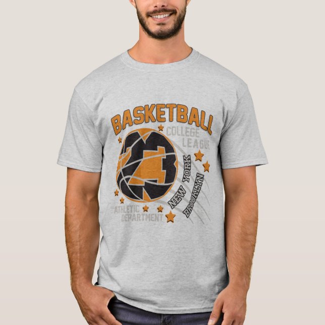Camiseta Liga do Colégio de Basquete Nova Iorque Brooklyn (Frente)