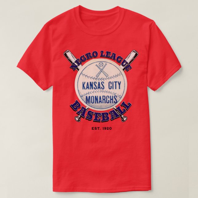 Camiseta Liga Negra do Kansas City Monarchs Baseball (Frente do Design)