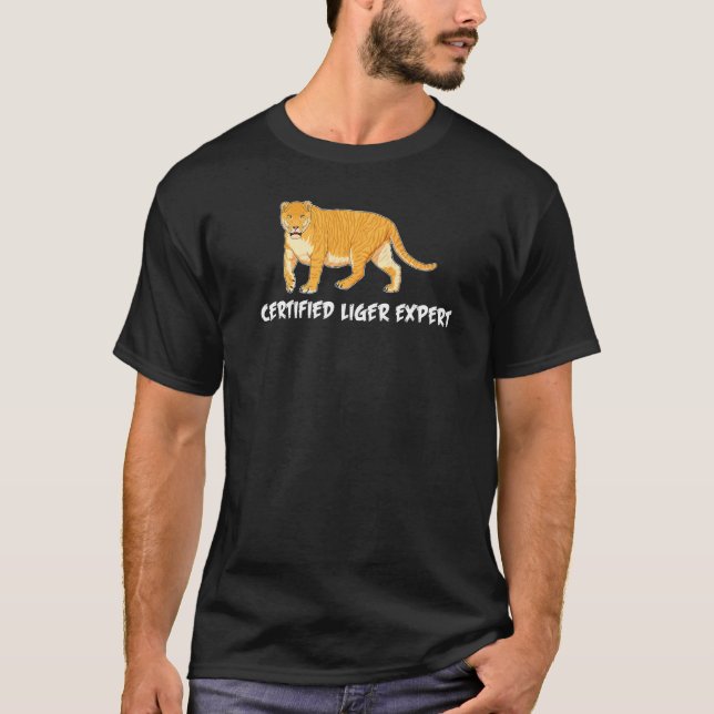 Camiseta Liger Expert Lion Tiger Wild Zoo Animal (Frente)