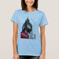 Light Blue London Red Telephone Box Big Ben Clock