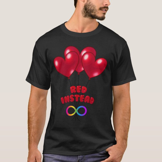 Camiseta Light It Up Red Instead Autism Awareness  With Hea (Frente)