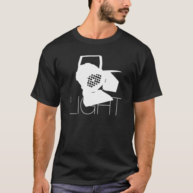 Camiseta Light  Lighting Technology Motif With Spotlight (Frente)