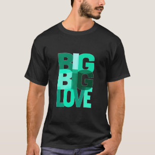 Camiseta Light Teal Aqua Big-Big-Love Light Teal Aqua Gráfi