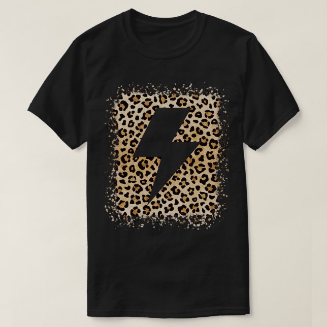 Camiseta Lightbolt Animal Leopard Cheetah Impressão (Frente do Design)