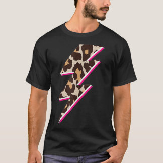 Camiseta Lightening Bolt Cheetah Print, Leopard Print Light
