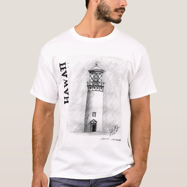 Camiseta LighthoouseDarkHighRes.0001, HAVAÍ, John I. Jones (Frente)