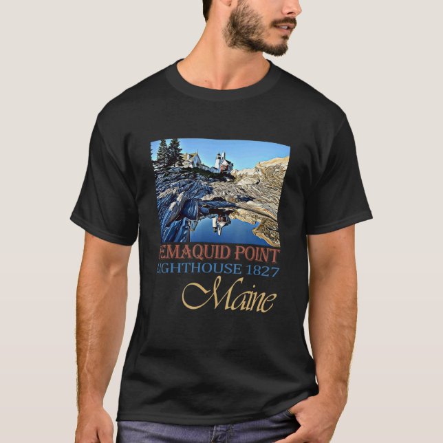 Camiseta Lighthouse Maine 1827 Design (Frente)