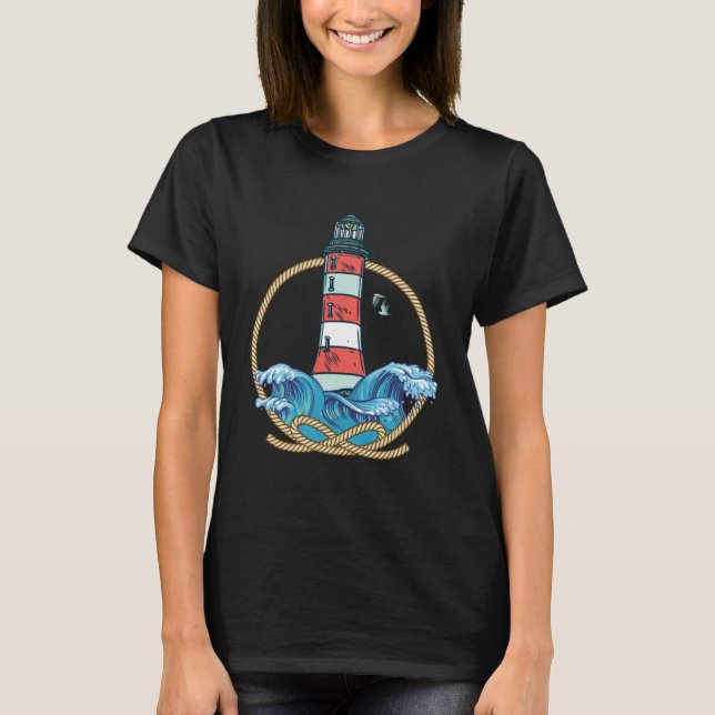 Camiseta Lighthouse Sea Seagull Coast North Moin (Frente)