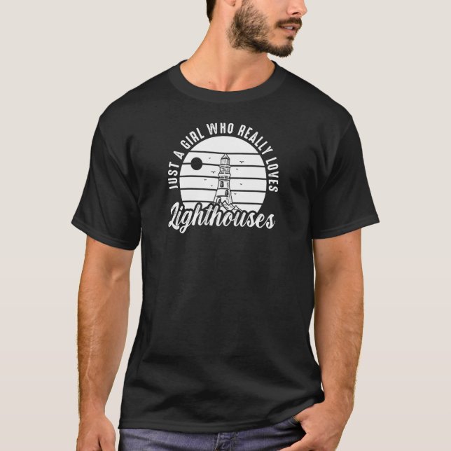 Camiseta Lighthouse Tower Beach Ocean Quotes Lamp Light   (Frente)