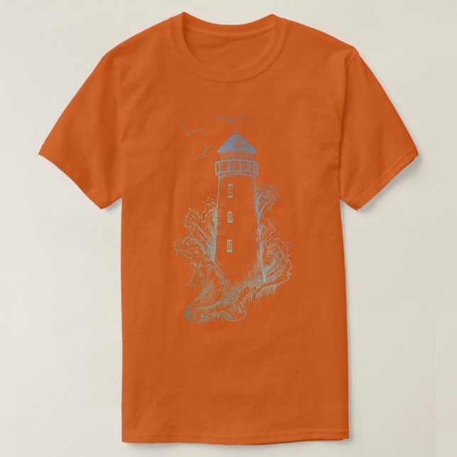Camiseta Lighthouse TPharos Wave e Seagull Tee (Frente do Design)