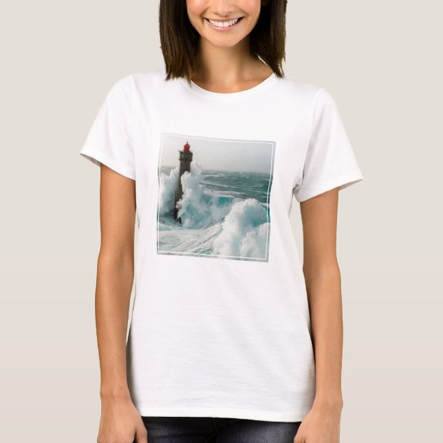 Camiseta Lighthouses | Jument Lighthouse Ouessant France (Frente)