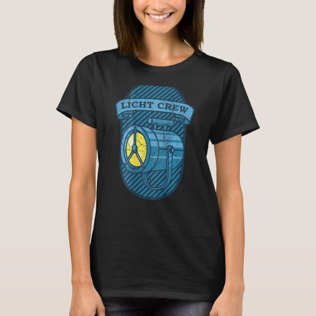 Camiseta Lighting Crew German Theater Lighting Technics (Frente)