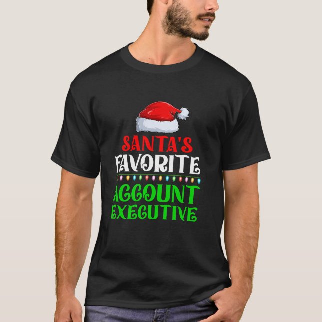 Camiseta Lighting Xmas Papai noel Favoritos - Executivo da  (Frente)