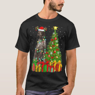 Camiseta Lighting Xmas Tree German Shorired Dog