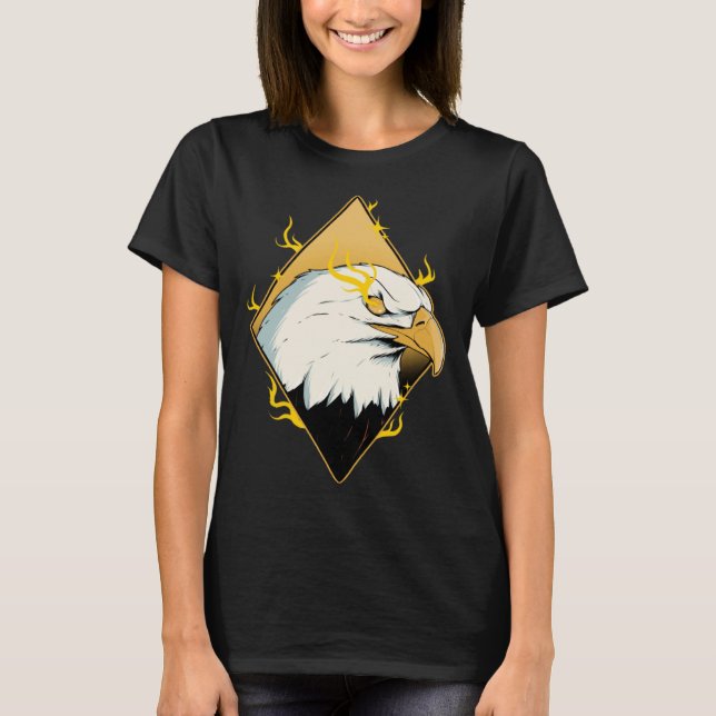 Camiseta Lightning American Bald Eagle Bird Watcher Bird Ea (Frente)