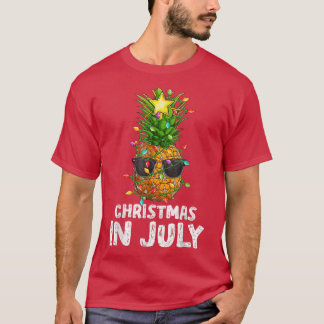Camiseta Lights Pineapple Xmas Tree Funny Pineapple Christy