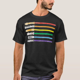 Camiseta Lightsaber Rainbow Gay Pride Lesbian Lgbt