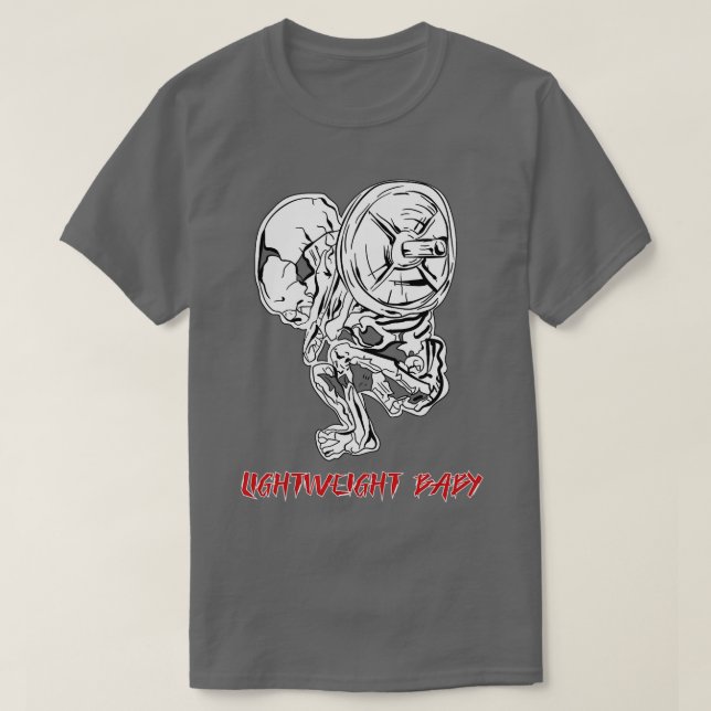 Camiseta Lightweight Baby Skeleton Peso Bodybuildi (Frente do Design)