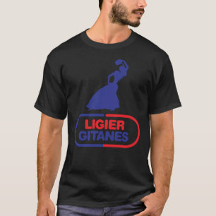 Camiseta Ligier Gitanes F1 logótipo da equipe 1975-1980 &x