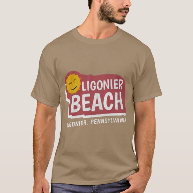 Camiseta Ligonier Beach - Ligonier, PA (Frente)