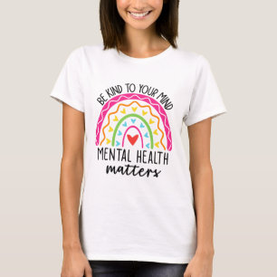 Camiseta Ligue Para Sua Mente Leopardo Rainbow Mental Healt