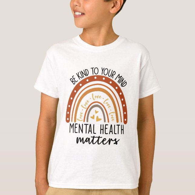 Camiseta Ligue Para Sua Mente Leopardo Rainbow Mental Healt (Frente)