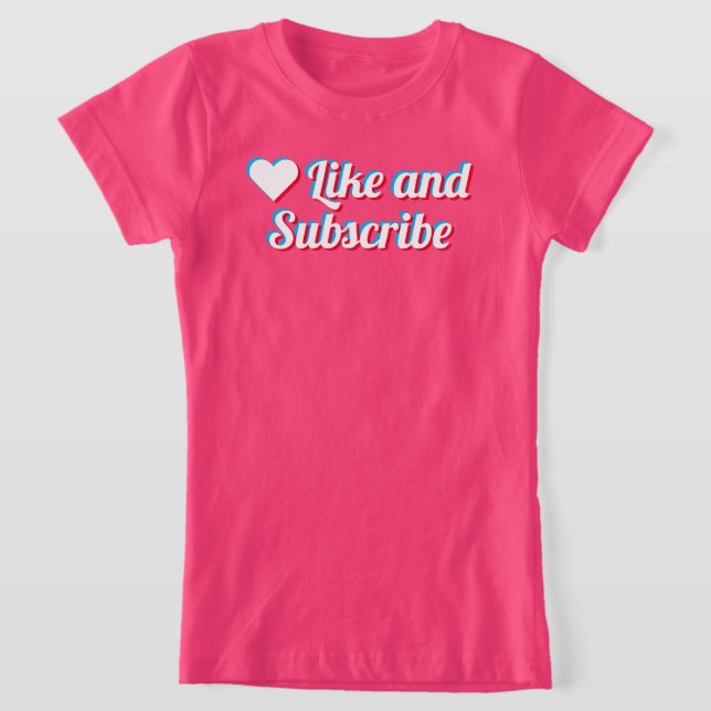 Camiseta Like And Subscribe (Postura )