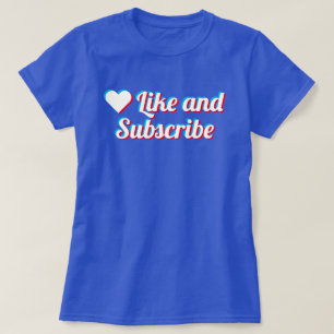 Camiseta Like And Subscribe