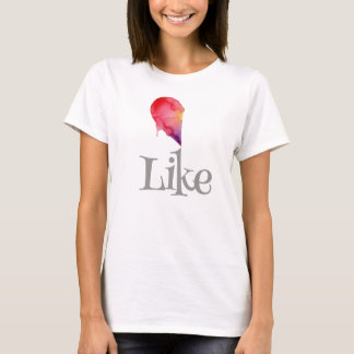 Camiseta Like - half heart