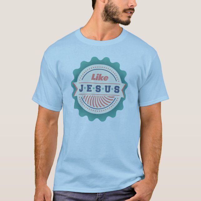 Camiseta Like Jesus Blue (Frente)