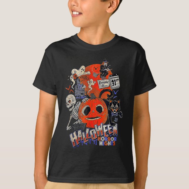 Camiseta Lil Boo Halloween As Noites Todos São 3 De Outubro (Frente)