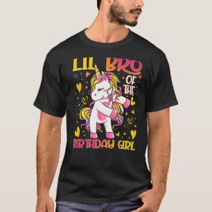 Camiseta Lil Bro da Rapariga de Aniversário Flossing Unicor