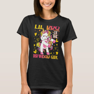 Camiseta Lil Bro da Rapariga de Aniversário Flossing Unicor