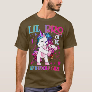 Camiseta Lil Bro da Rapariga de Aniversário Flossing Unicor