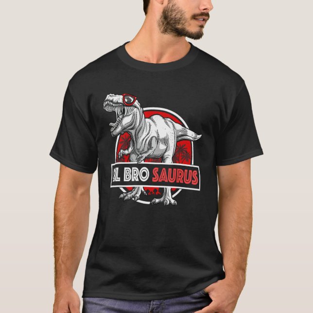 Camiseta Lil Brosaurus T-Rex Correspondendo Funny Lil Bro S (Frente)