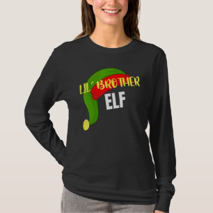 Camiseta Lil Brother Elf Matching Family Group Natal Pa