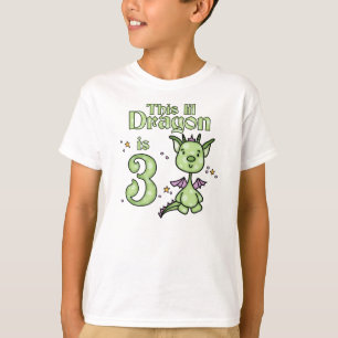 Camiseta Lil Dragon aniversário de 3 anos