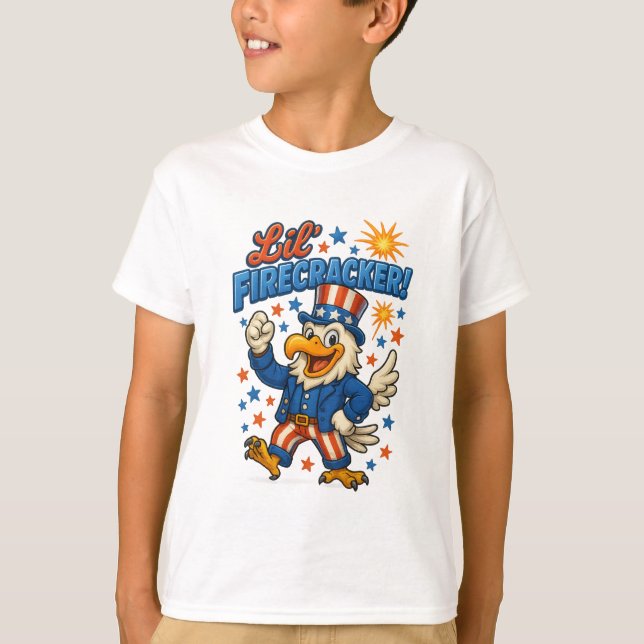 Camiseta Lil’ Firecracker Classical Freedom Eagle  (Frente)
