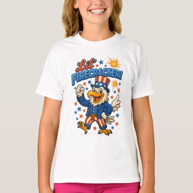 Camiseta  Lil’ Firecracker Freedom Classical Eagle (Frente)