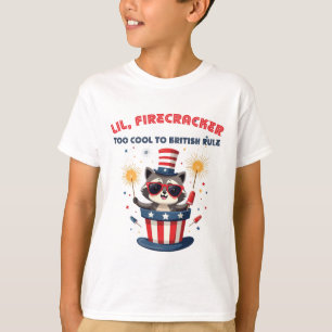 Camiseta Lil' Firecracker Raccoon 4 de julho