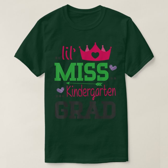 Camiseta Lil Miss Kindergarten Formando No Dia Passado Da E (Frente do Design)