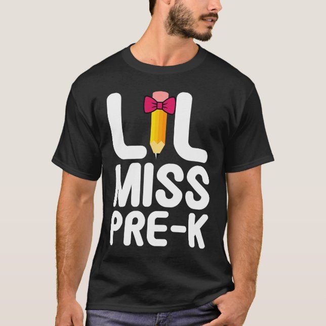 Camiseta Lil Miss Pre K Cute Pre Kindergarten School (Frente)