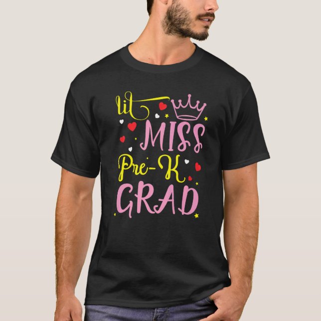 Camiseta Lil Miss Queen Princess K Formando Classe Escolar (Frente)