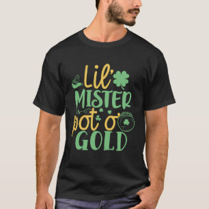 Camiseta Lil Mister Pote O Boys Dourado Dia de São Patrício