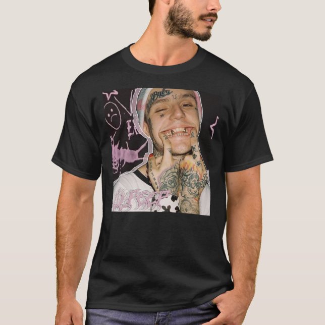 Camiseta Lil Peep Smiling Classic T-Shirt (Frente)